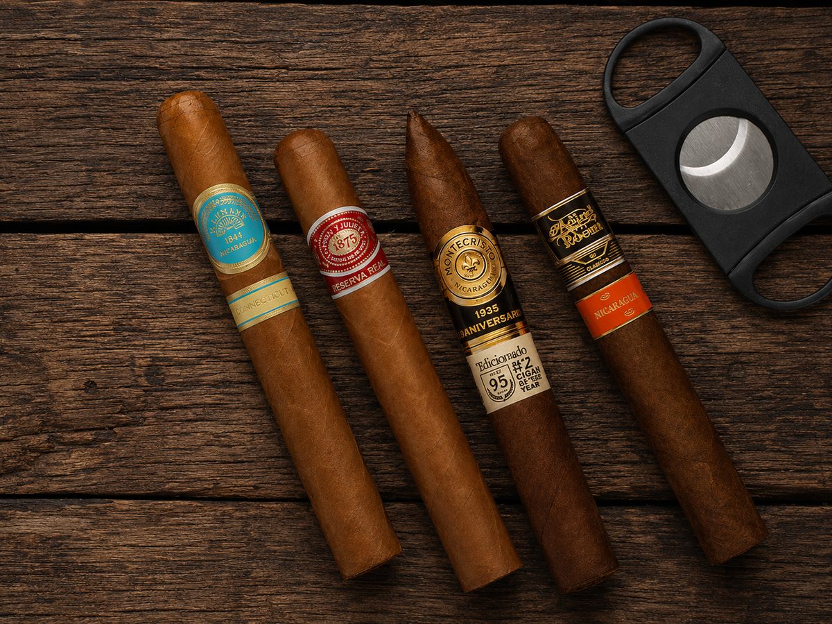 H. Upmann 1844 and premium cigars with a cutter in the humidor at iSmokee near Disney in Orlando