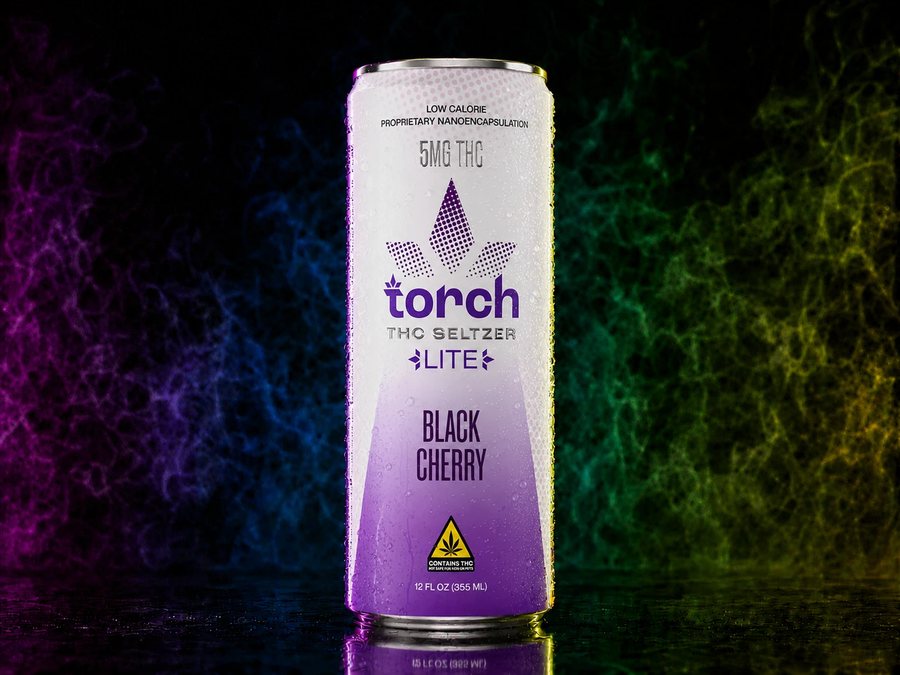 Torch Black Cherry 5mg Lite THC seltzer can at iSmokee smoke shop in Orlando & Kissimmee